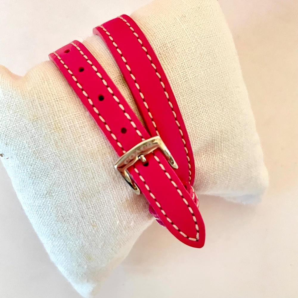 NEW Coach Madison Double Strap Stainless Steel Pink Leather Watch - Picture 5 of 14